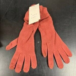 Brand New A New Day Women's Gloves Knit Ruched Ribbed OS Touch Screen Compatible